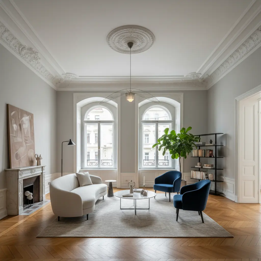Restored historic Viennese apartment