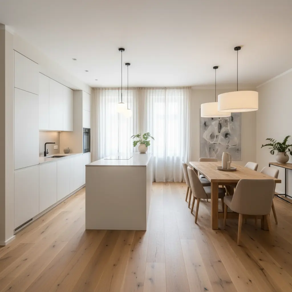 Open-plan kitchen and dining renovation